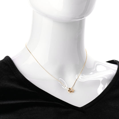 Van Cleef & Arpels 18K Yellow Gold Diamond Mini Frivole Pendant Necklace 2 of 7