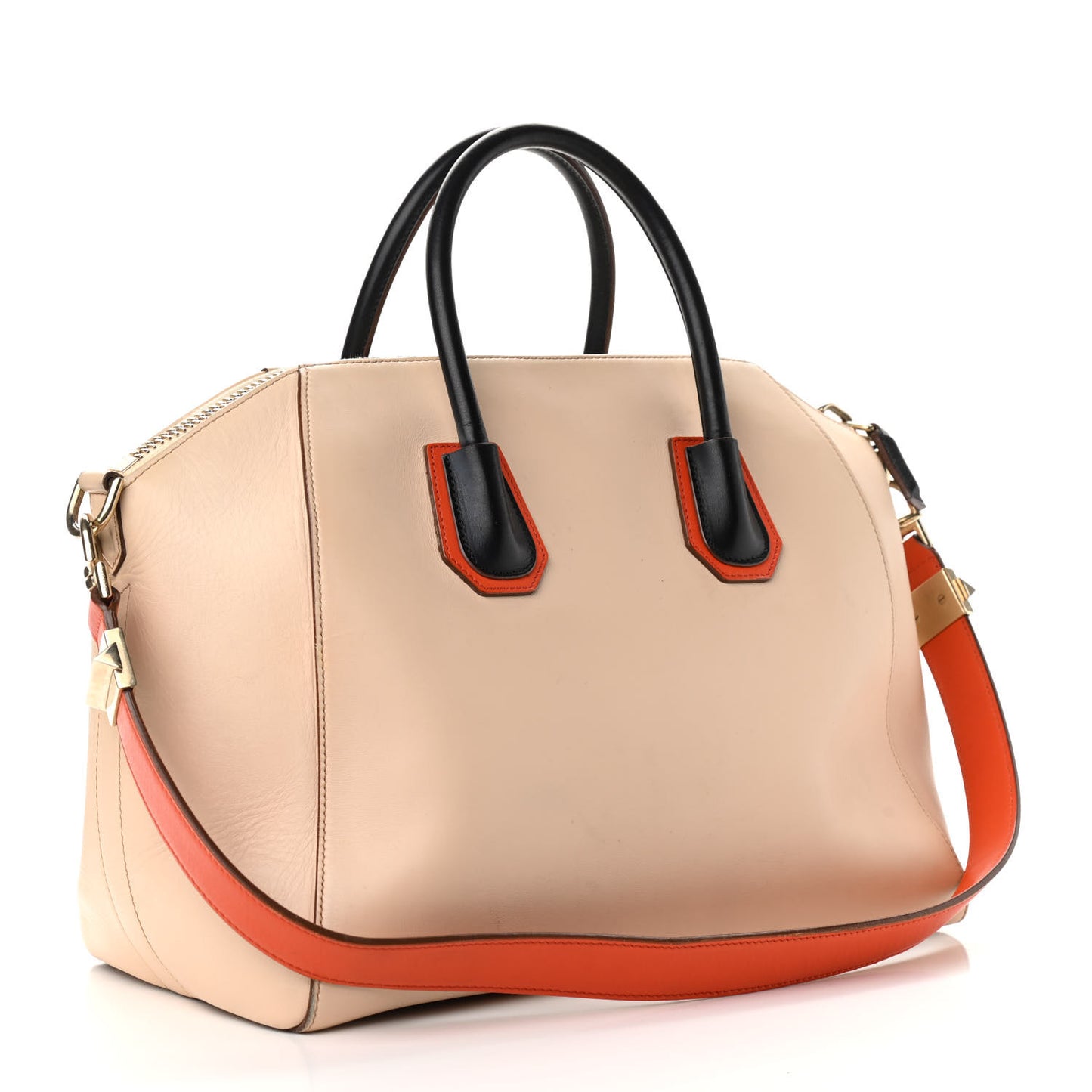 Calfskin Medium Tri-Color Antigona Beige Orange Black