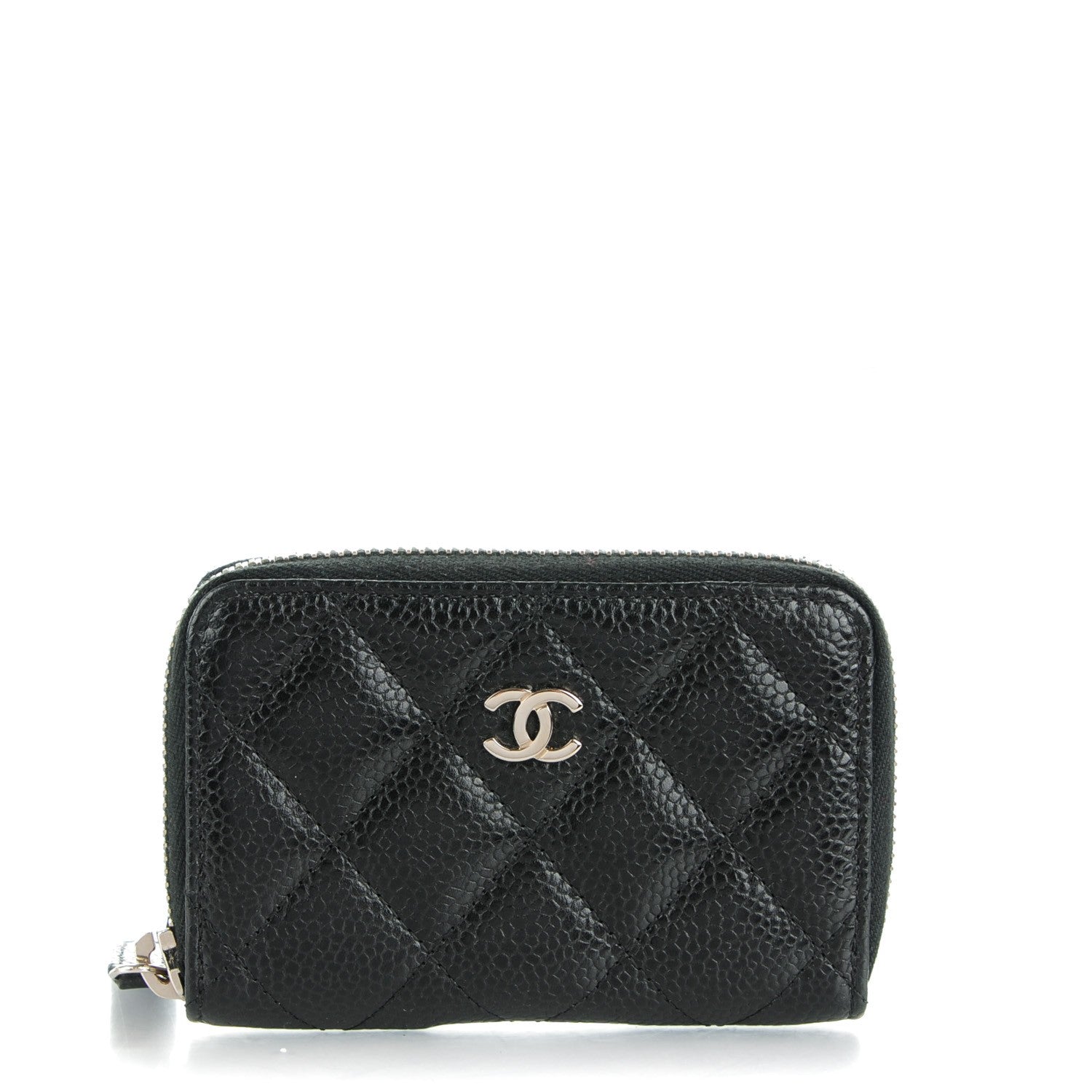 Chanel Caviar Quilted Zip Coin Purse Black 1 of 7