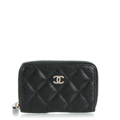 Chanel Caviar Quilted Zip Coin Purse Black 1 of 7