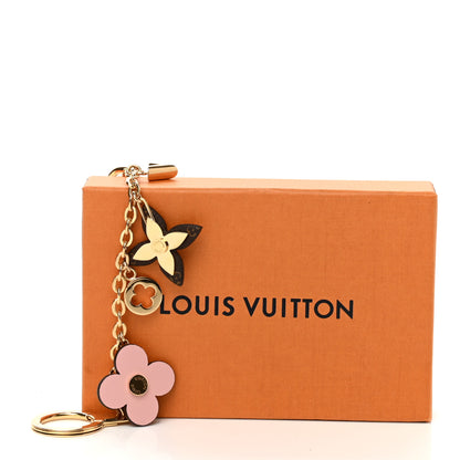 Louis Vuitton Brass Monogram Blooming Flowers Bag Charm Key Holder Rose Ballerine 5 of 5