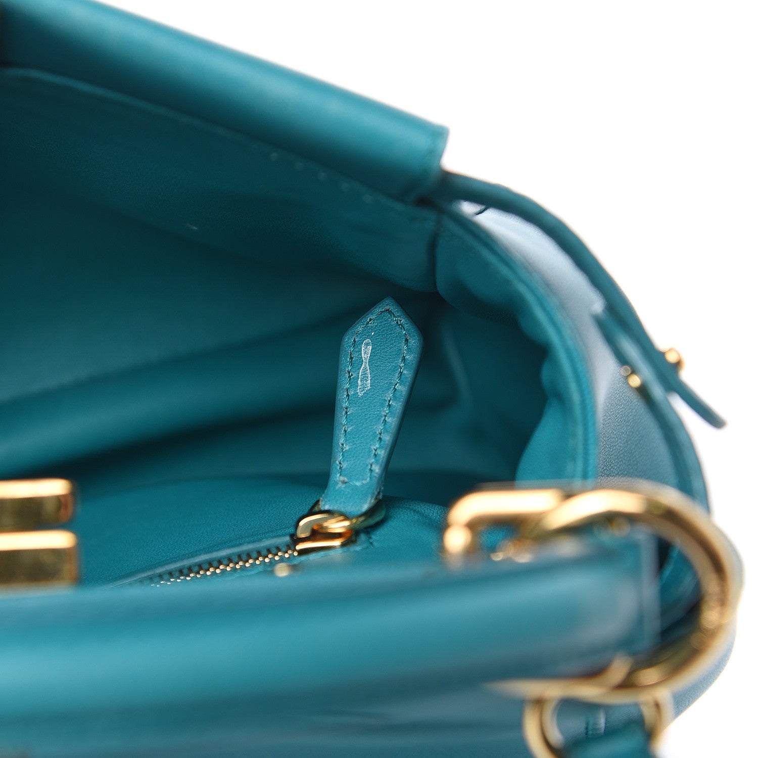 Fendi Nappa Mini Peekaboo Iconic Satchel Lago 17 of 18