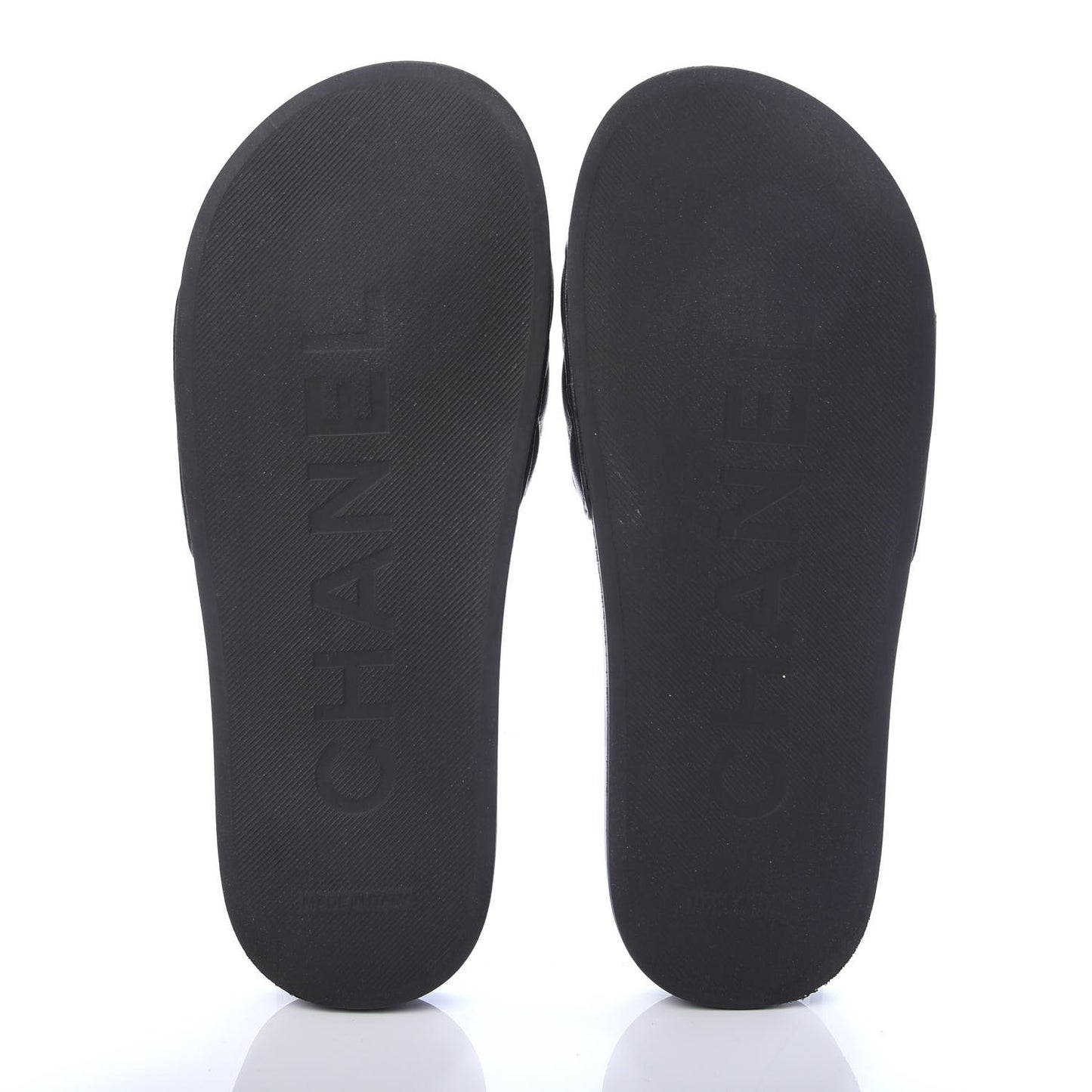 Lambskin Quilted CC Mules Sandals 37 Black