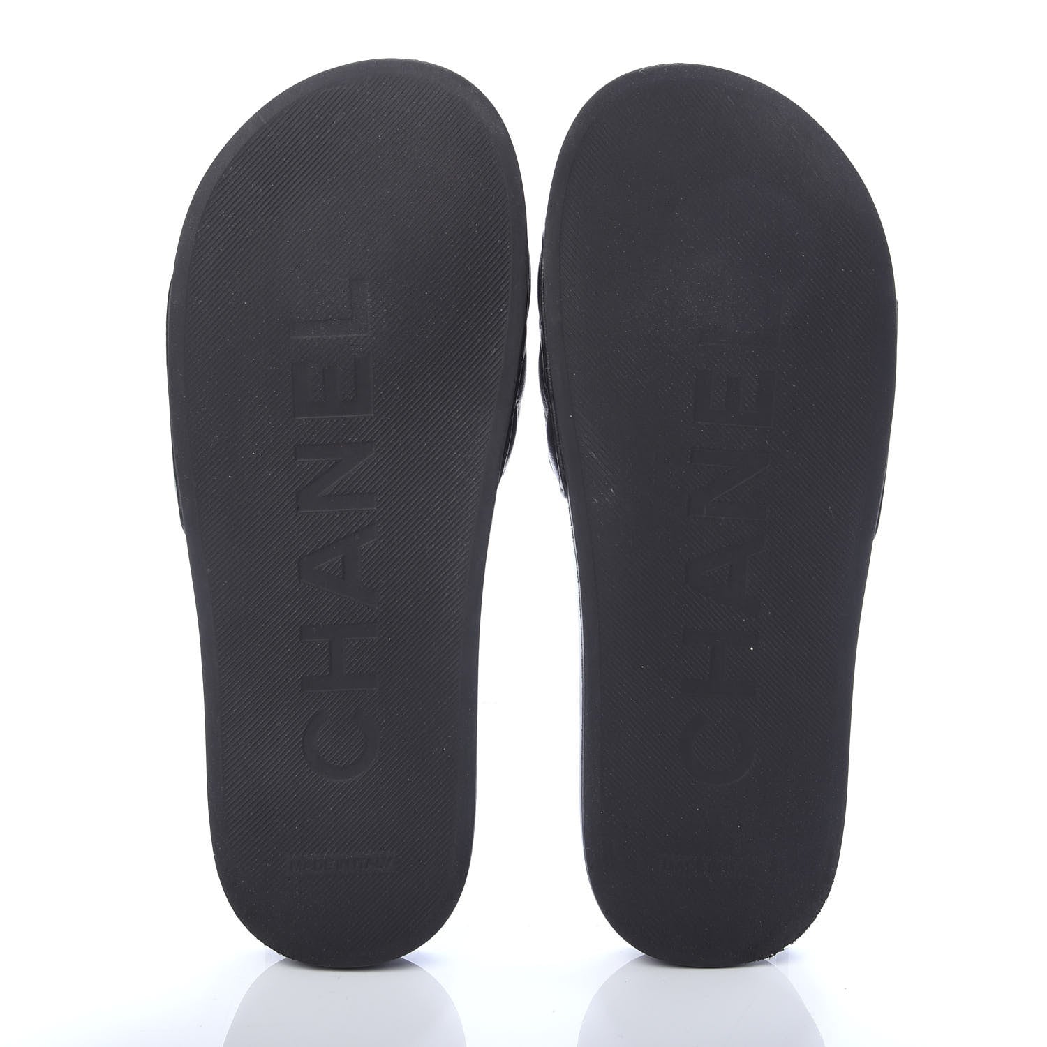 Chanel Lambskin Quilted CC Mules Sandals 37 Black 5 of 10