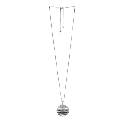 David Yurman Sterling Silver Diamond Tides Pendant Necklace 3 of 5