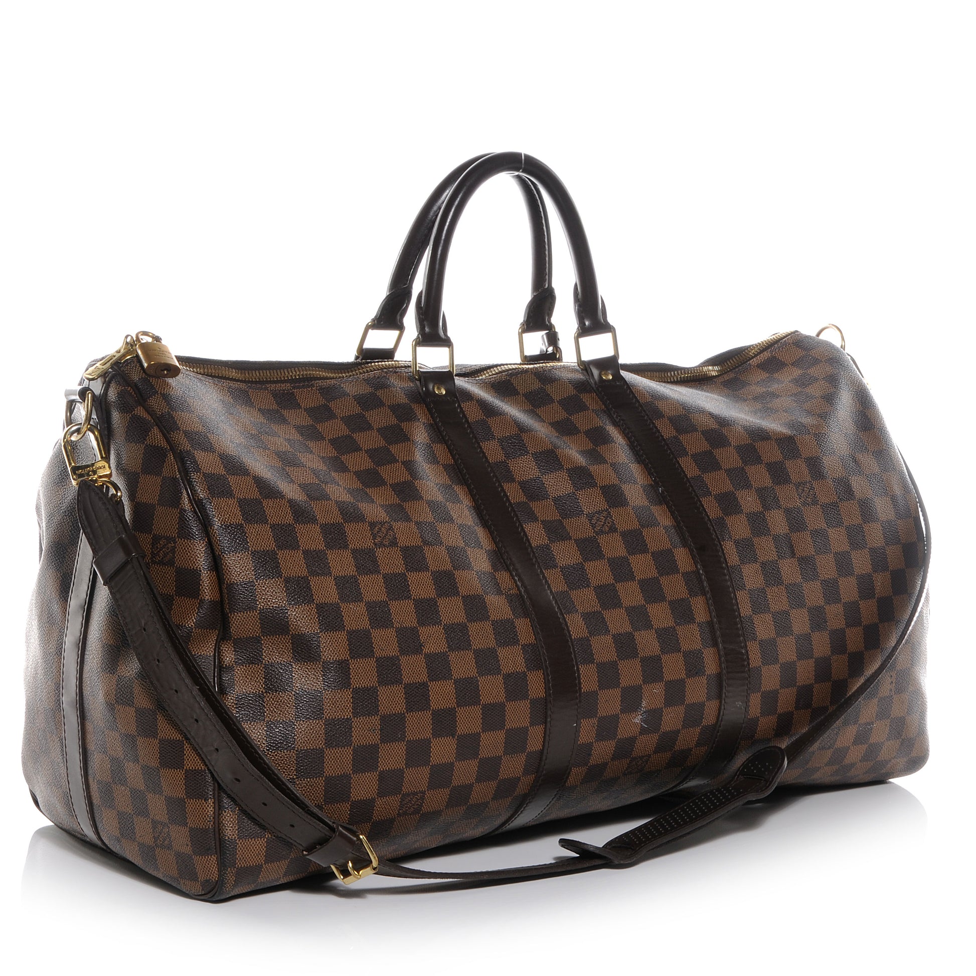 Louis Vuitton Damier Ebene Keepall Bandouliere 55 3 of 9