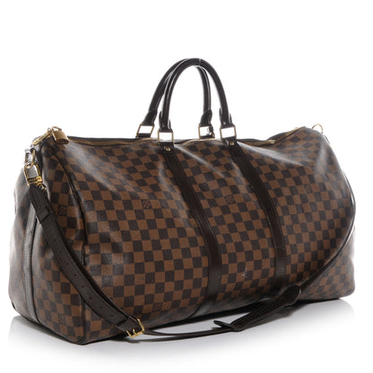 Louis Vuitton Damier Ebene Keepall Bandouliere 55 3 of 9