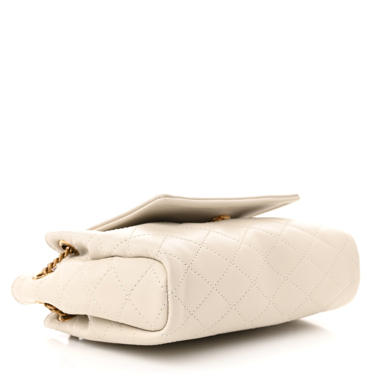 Lambskin Quilted Monogram Mini Nolita Blanc Vintage