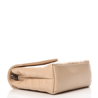 Saint Laurent Calfskin Y Quilted Monogram Small Loulou Chain Satchel Nude Powder 5 of 10