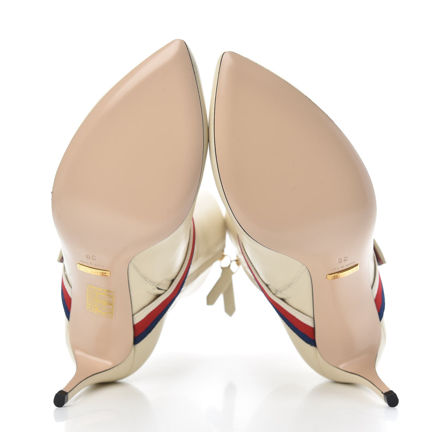 Gucci Nappa Sylvie Ankle Boots 38 Mystic White 5 of 7