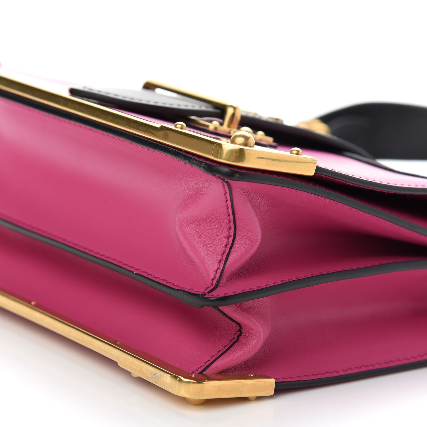 Prada City Calf Saffiano Cahier Bag Fuxia Black 8 of 8