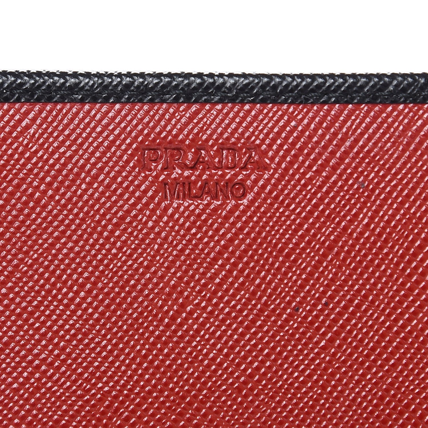 Prada Saffiano Colour Continental Flap Wallet Black 7 of 10