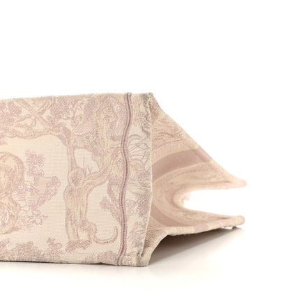 Christian Dior Canvas Toile De Jouy Embroidered Medium Book Tote Pink 9 of 9
