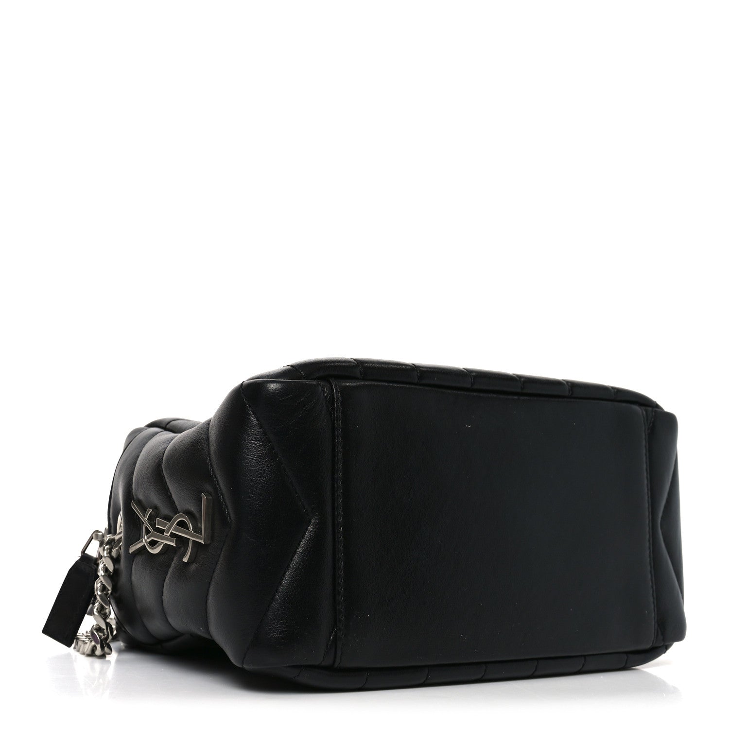 Saint Laurent Calfskin Y Quilted Monogram Small Loulou Bowling Bag Black 4 of 10
