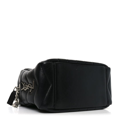 Saint Laurent Calfskin Y Quilted Monogram Small Loulou Bowling Bag Black 4 of 10