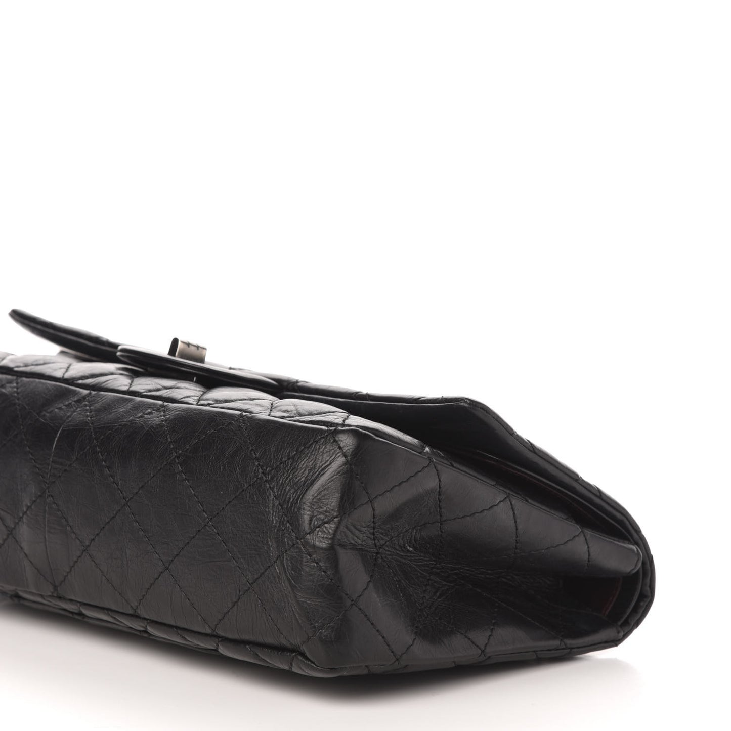 Aged Calfskin Quilted 2.55 Reissue 227 Flap Black