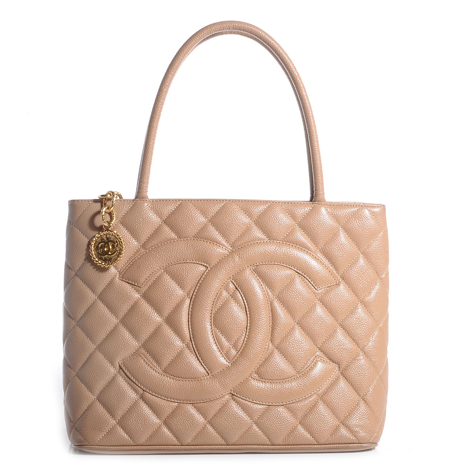 Chanel Caviar Quilted Medallion Tote Beige 1 of 7