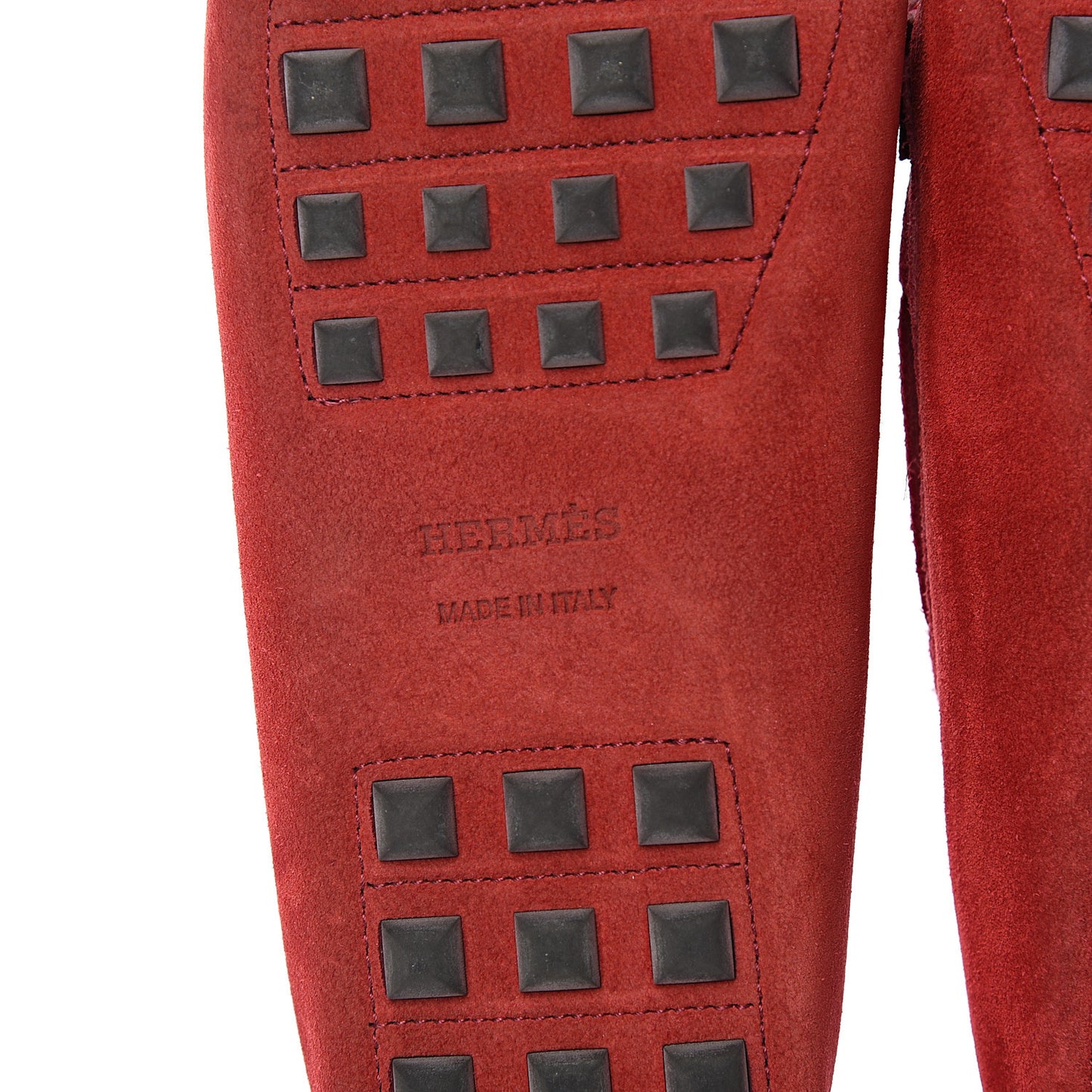 Suede Irving Moccasin Loafers 36 Rouge