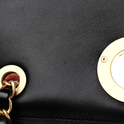 Chanel Lambskin A Real Catch Flap Bag Black 10 of 11
