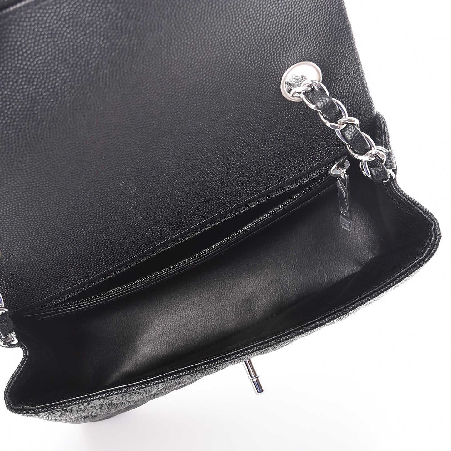 Caviar Quilted Mini Rectangular Flap Black