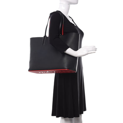 Christian Louboutin Calfskin Spikes East West Cabata Tote Black 2 of 10