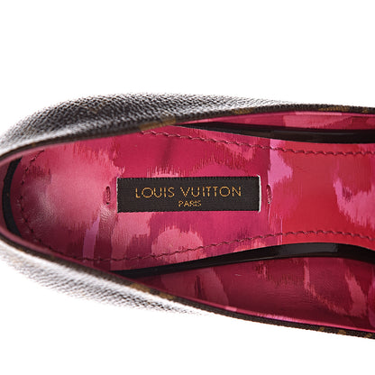 Louis Vuitton Patent Monogram Rosemary Peep Toe Pumps 37 6 of 8