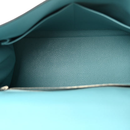 Hermes Taurillon Clemence Kelly Retourne 28 Turquoise 5 of 15