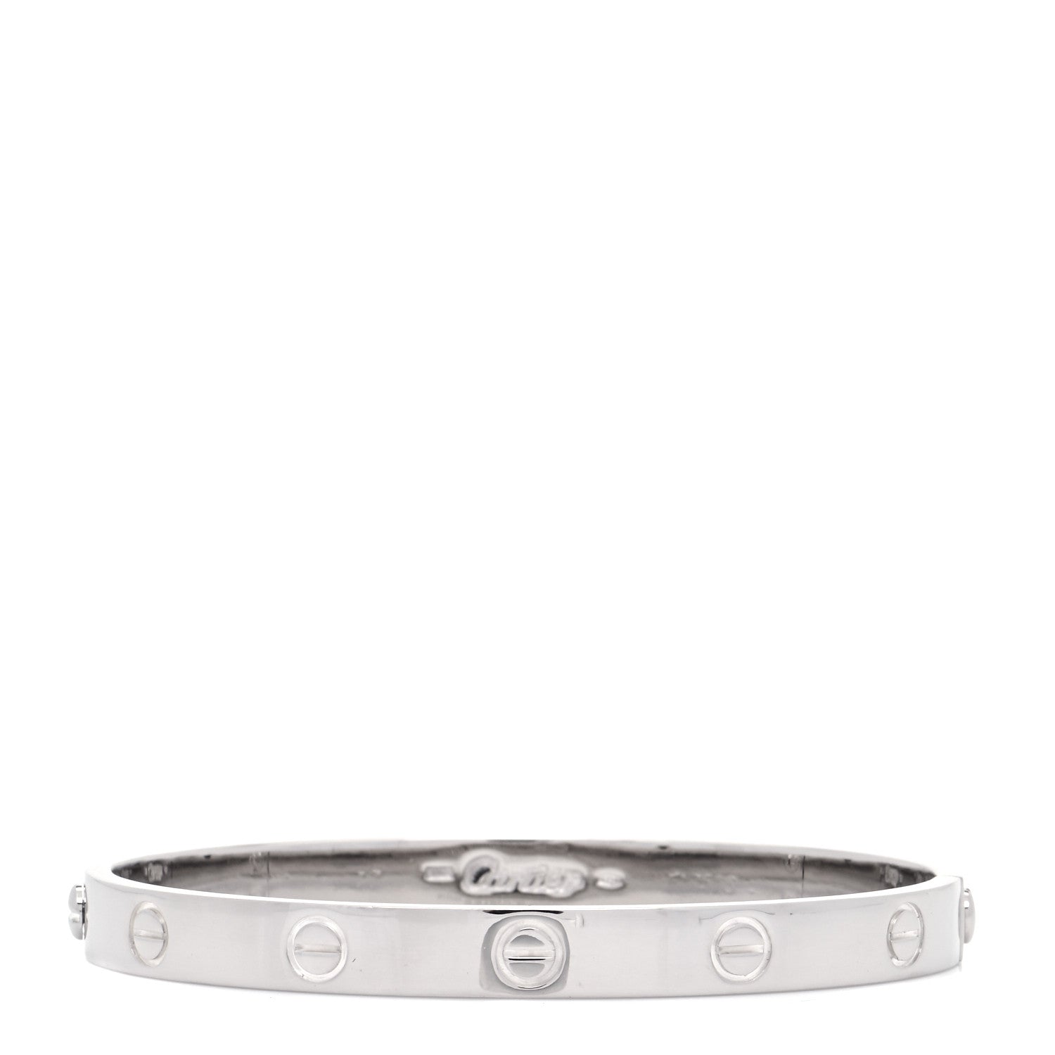 Cartier 18K White Gold LOVE Bracelet 17 1 of 8