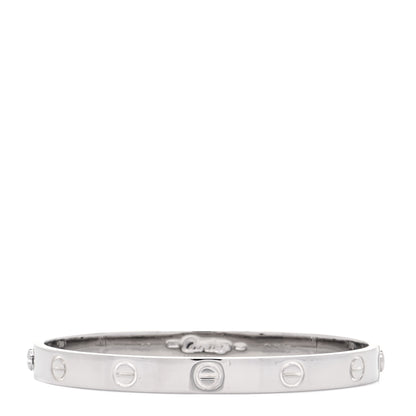 Cartier 18K White Gold LOVE Bracelet 17 1 of 8