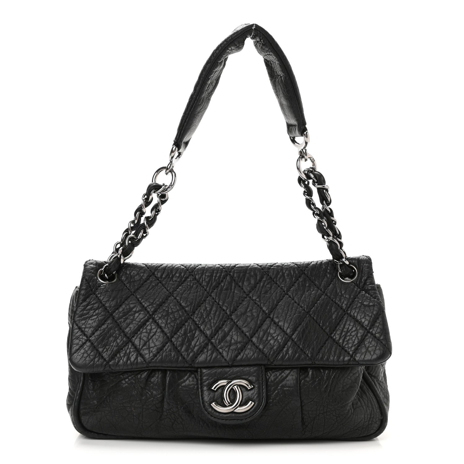 Chanel Distressed Lambskin Lady Braid Flap Black 1 of 10