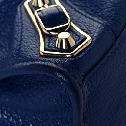 Balenciaga Chevre Gold Metallic Edge Hardware Mini City Bleu Roi 9 of 12