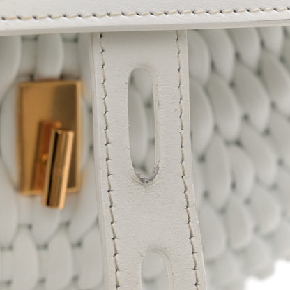 Tom Ford Calfskin Woven T-Twist Crossbody White 12 of 13