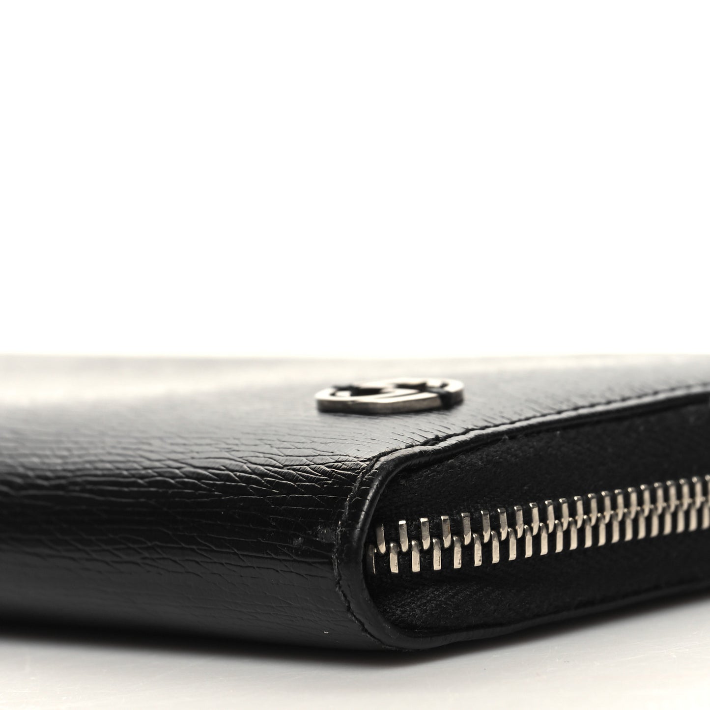 Calfskin GG Zip Around Wallet Black