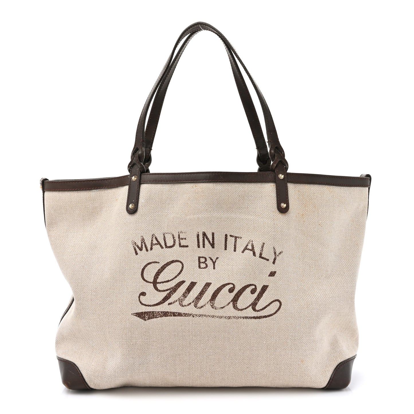 Linen Canvas Large Craft Logo Tote Brown