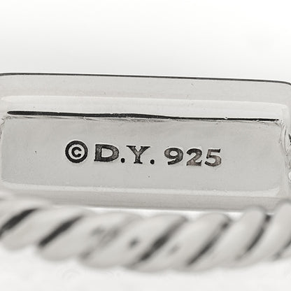 David Yurman Sterling Silver Diamond Lexington Barrel Ring 49 4.75 5 of 5