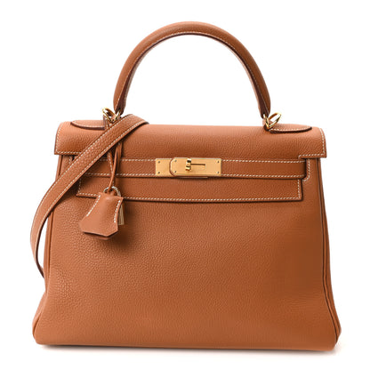 Hermes Togo Kelly Retourne 28 Gold 1 of 10