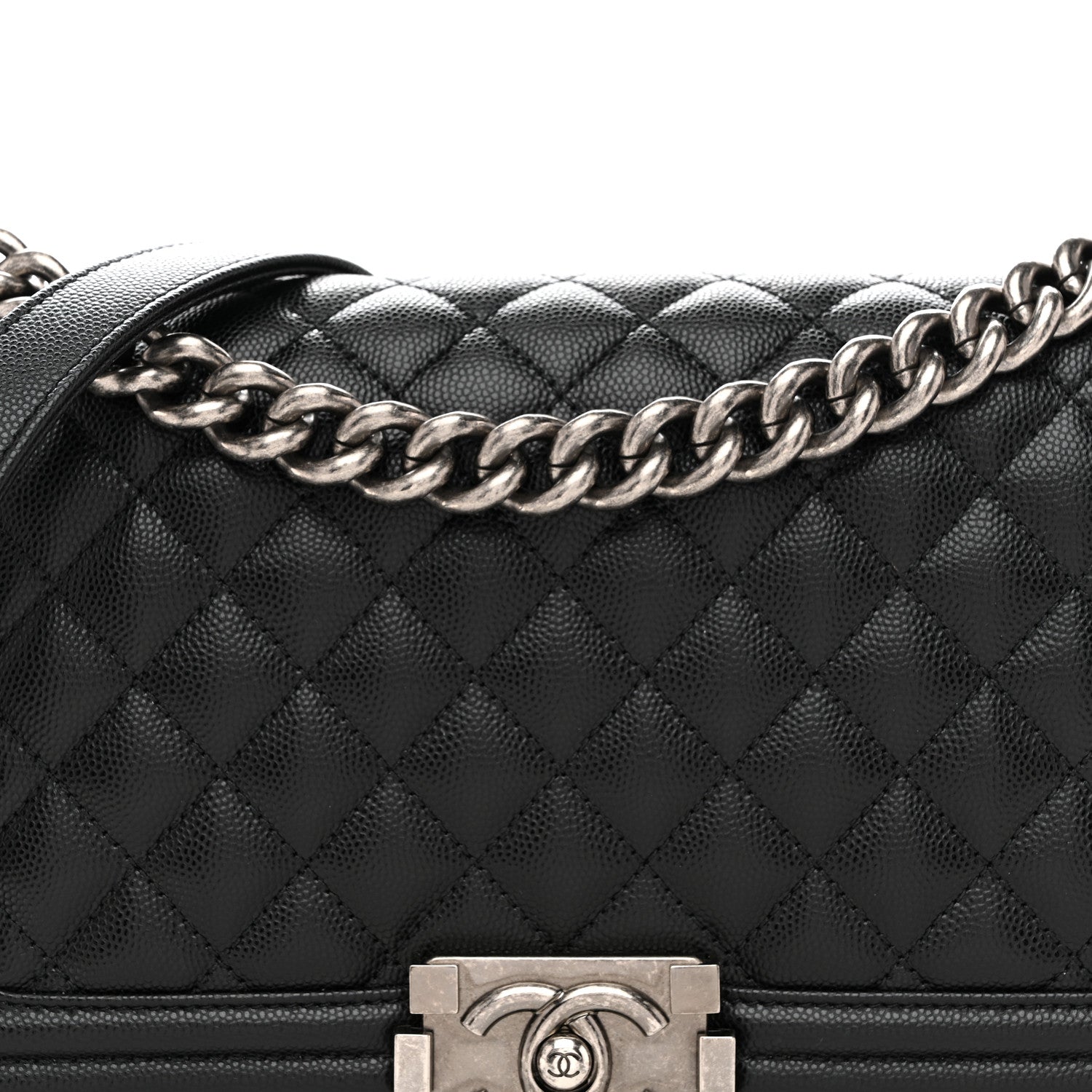 Chanel Caviar Quilted Medium Boy Flap Black 7 of 10