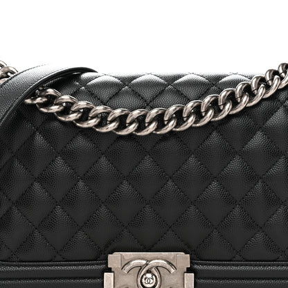 Chanel Caviar Quilted Medium Boy Flap Black 7 of 10
