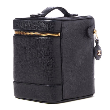 Chanel Caviar Cosmetic Vanity Bag Black 2 of 10