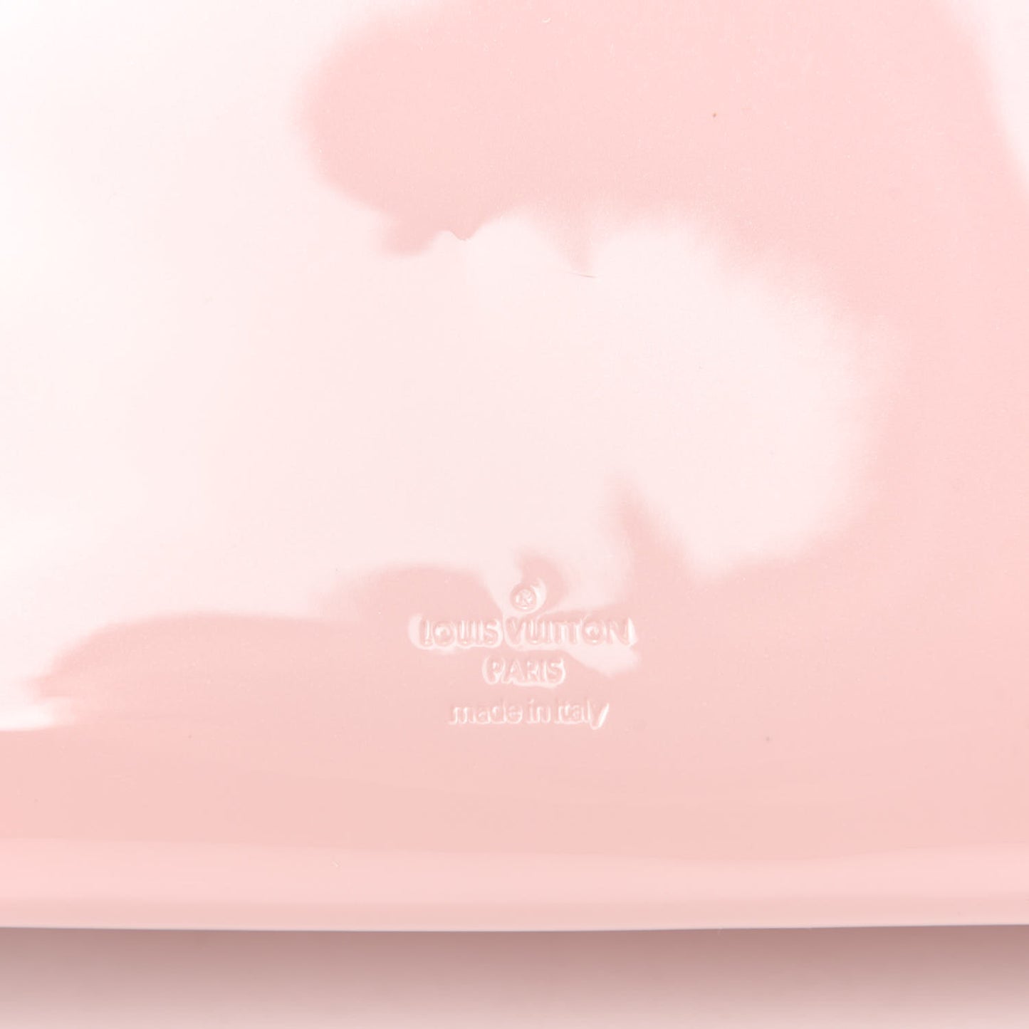 Patent Calfskin Monogram Cherrywood PM Rose Ballerine