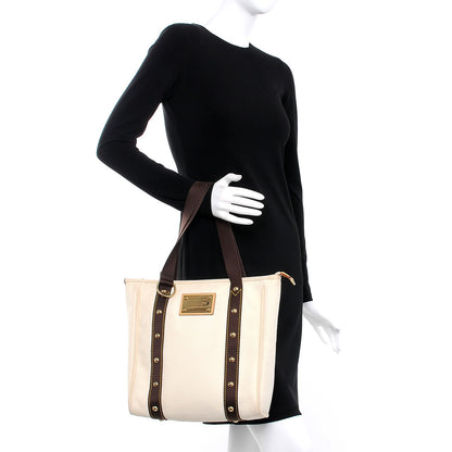 Louis Vuitton Toile Antigua Cabas MM White 2 of 9