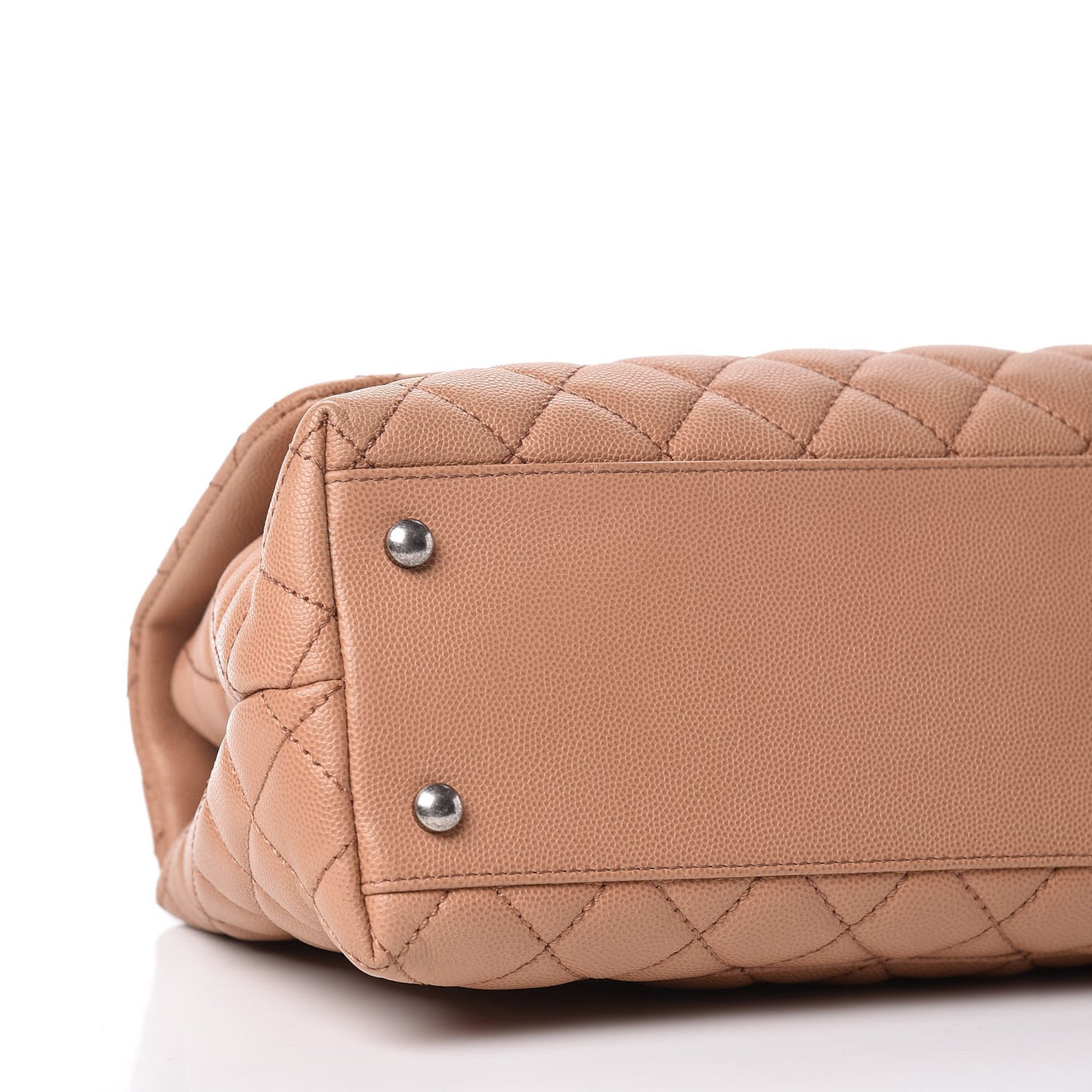Caviar Quilted Small Coco Handle Flap Camel