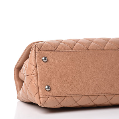 Chanel Caviar Quilted Small Coco Handle Flap Camel 5 of 10