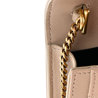 Saint Laurent Lambskin Quilted Monogram Micro Gaby Crossbody Bag Beige 12 of 18