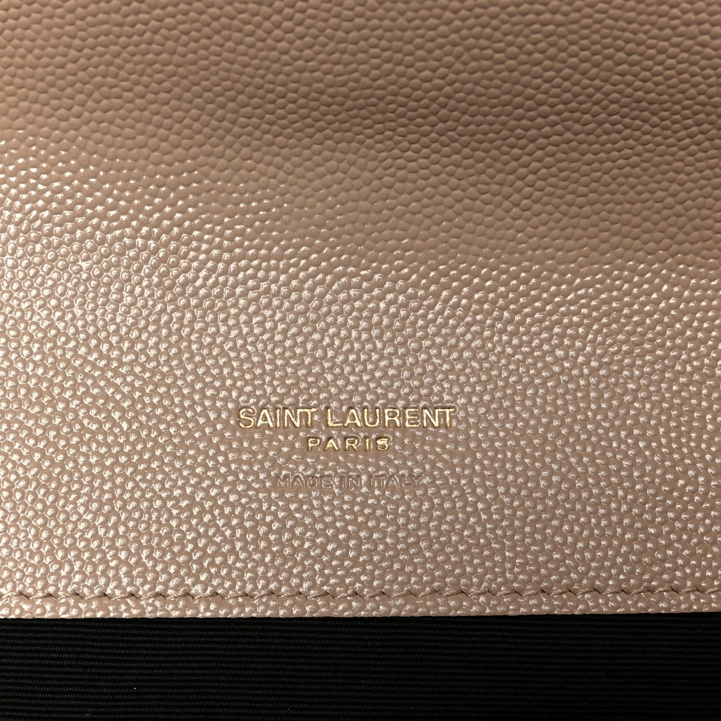 Grain De Poudre Matelasse Chevron Monogram Envelope Clutch Dark Beige