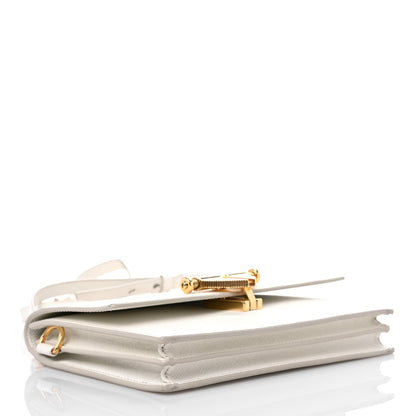 Prada Saffiano Heart Lock Crossbody Bag White 3 of 7