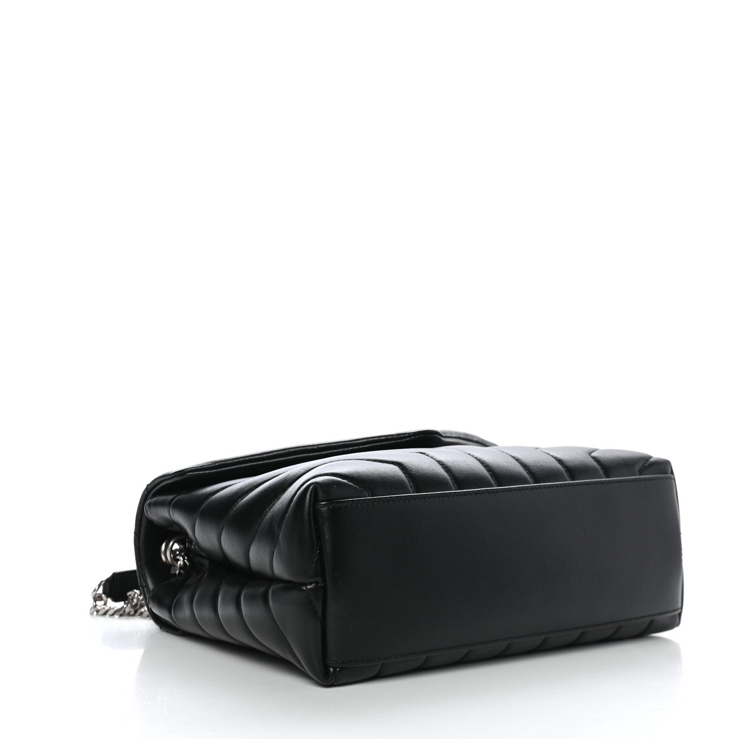 Saint Laurent Calfskin Y Quilted Monogram Small Loulou Chain Satchel Black 4 of 10