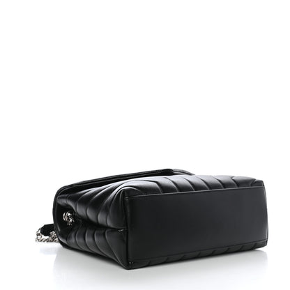 Saint Laurent Calfskin Y Quilted Monogram Small Loulou Chain Satchel Black 4 of 10
