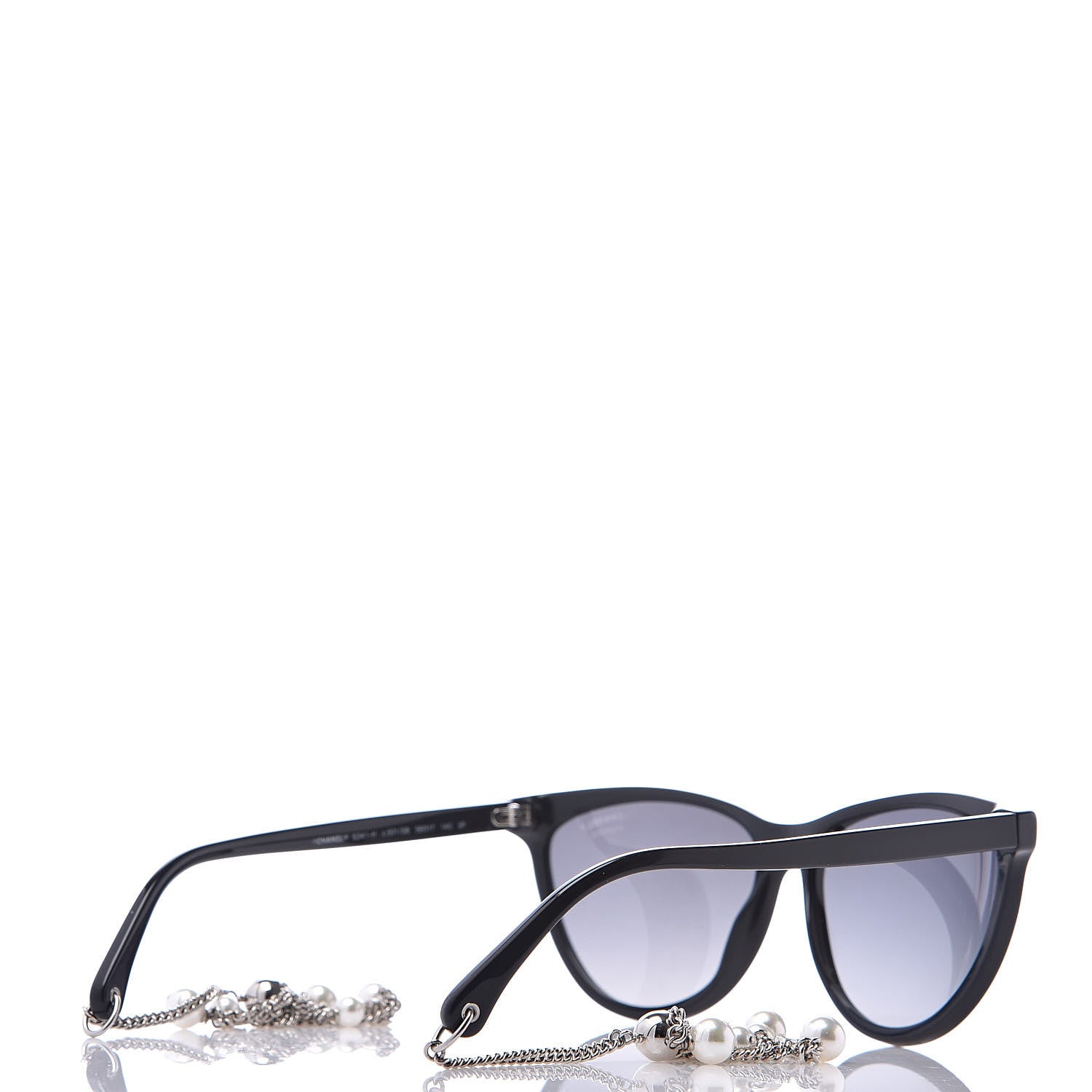 Chanel Acetate Fantasy Pearl Cat Eye Sunglasses 5341-H Black 3 of 6