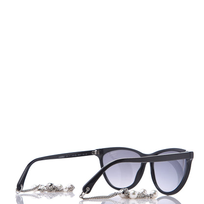 Chanel Acetate Fantasy Pearl Cat Eye Sunglasses 5341-H Black 3 of 6